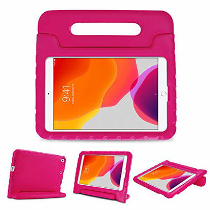 Picture of ProCase Kids Case for iPad 10.2 8th Gen 2020 / 7th Gen 2019 / iPad Air 10.5" 2019 / iPad Pro 10.5, Shockproof Convertible Handle Stand Cover Light Weight Kids Friendly Case for iPad 8th / 7th -Magenta