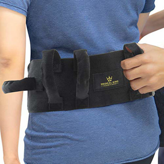 Transfer Belt Fle to unlock - 55 holds up 500 LBS - or Lifting Seniors -  Gait Belt With 6 Handles - Great lift belt for elderly, therapy, handicap