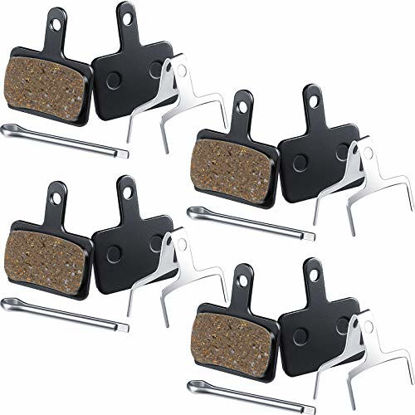 Picture of Zonon 4 Pairs Bike Brake Pads for TRP Tektro Shimano Deore Br-M575 M525 M515 T615 T675 M505 M495 M486 M485 M475 M465 M447 M446 M445 M416 M415 M395 M375 M315 M355 C601 C501s (Resin Brake Pads)