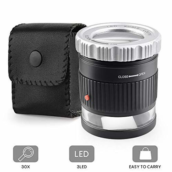GetUSCart 30X Loupe Magnifier,Adjustable Focal Length Magnifier