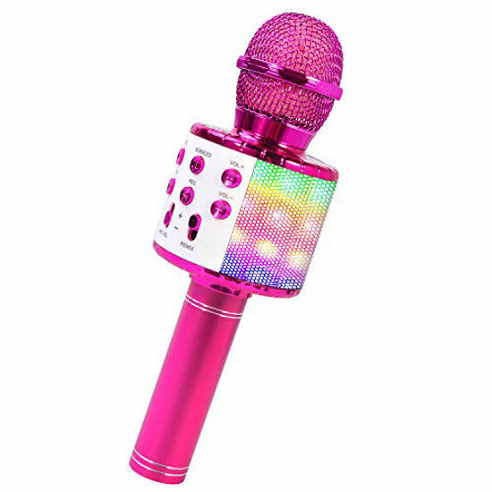 4 in 1 Wireless Karaoke Machine Portable Microphone for Kids Purple Compatible with Android & iOS Devices Home KTV Player ShinePick Bluetooth Karaoke Microphone 