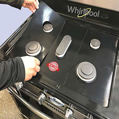 Picture of Whirlpool Stove Protector Liners - Stove Top Protector for Whirlpool Gas Ranges - Customized - Easy Cleaning Stove Liners for Whirlpool Model WFG550S0HZ1