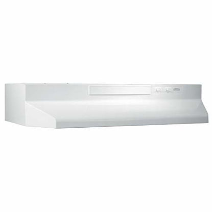 Picture of Broan-NuTone F404211 Convertible Range Hood Insert with Light, Exhaust Fan for Under Cabinet, 6.5 Sones, 160 CFM, White-on-White, 42"