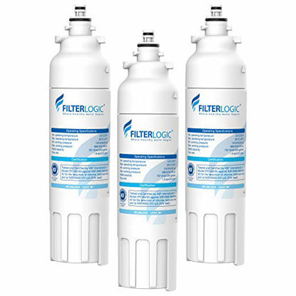 Picture of FilterLogic ADQ73613401 Refrigerator Water Filter, Replacement for LG LT800P, ADQ73613402, ADQ73613408, ADQ75795104, Kenmore 9490, 46-9490, LSXS26326S, LMXC23746S, LMXC23746D (Pack of 3)