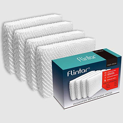 Picture of Flintar MD1-0034 Humidifier Replacement Wick Filters, Compatible with Vornado Evaporative Humidifier Model Evap40, Evap2, EV100, EV200, EVDC300, EVDC500 (Not for Evap3), Part # MD1-0034 (4-Pack)
