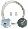 Picture of Metpure 6' Feet x 1/4" OD PEX Water Line for Refrigerator Ice Maker Kit with 1/4" Quick Connect Female Adapters. Connect from Shut-Off Valve to Refrigerator. Requires No Tools. Made in USA.