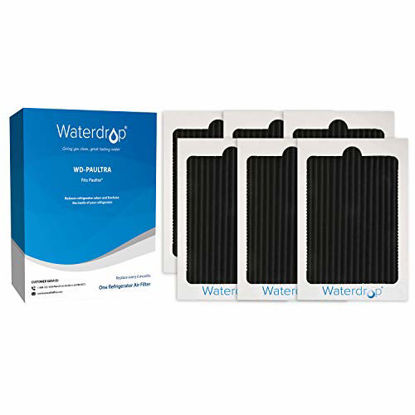 Picture of Waterdrop Refrigerator Air Filter, Compatible with EAFCBF, PAULTRA, SCPUREAIR2PK, 242047801, 242061001, 241754001, 6 Pack, Package May Vary