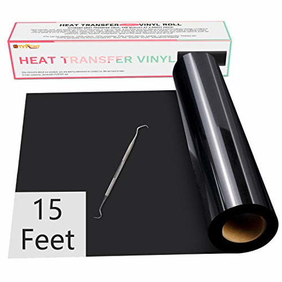 GetUSCart- HTVRONT Black Heat Transfer Vinyl Rolls - 12 x 20ft