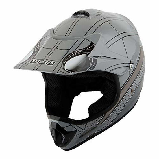 Picture of WOW Youth Kids Motocross BMX MX ATV Dirt Bike Helmet Spider Black