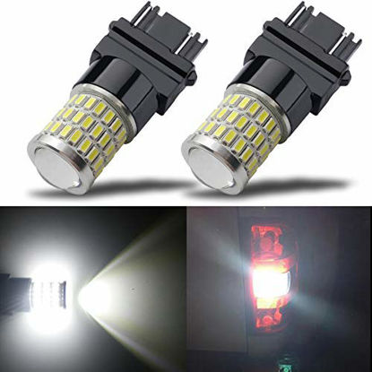Picture of iBrightstar Newest 9-30V Super Bright Low Power 3156 3157 3057 4157 LED Bulbs with Projector Replacement for Back Up Reverse Lights and Tail Brake Parking Lights, Xenon White