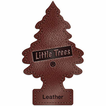 Picture of Little Trees - U6P-60290-AMA LITTLE TREES Car Air Freshener - Hanging Tree Provides Long Lasting Scent for Auto or Home - Leather, 24 count, (4) 6-packs
