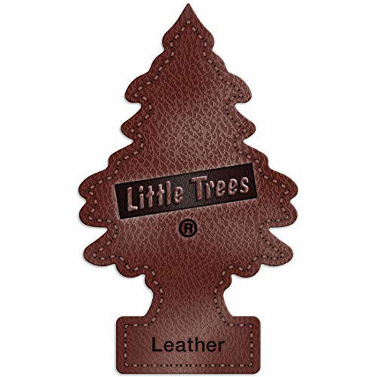 Picture of Little Trees - U6P-60290-AMA LITTLE TREES Car Air Freshener - Hanging Tree Provides Long Lasting Scent for Auto or Home - Leather, 24 count, (4) 6-packs