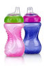 Picture of Nuby 2 Piece No Spill Easy Grip Trainer Cup 10 oz, Pink/Purple