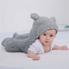 Picture of XMWEALTHY Cute Baby Items Newborn Plush Nursery Swaddle Blankets Soft Infant Girls Clothes Grey