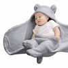 Picture of XMWEALTHY Cute Baby Items Newborn Plush Nursery Swaddle Blankets Soft Infant Girls Clothes Grey