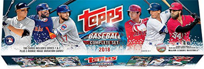 Picture of Sports Memorabilia 2018 Topps Baseball Retail Edition Complete 705 Card Factory Set - Baseball Complete Sets