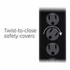 Picture of GE 6 Outlet Surge Protector, 10 Ft Extension Cord, Power Strip, 600 Joules, Twist-to-Close Safety Covers, Black, 37442