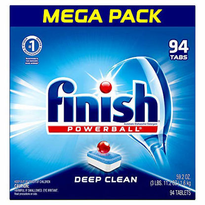 Picture of Finish All In 1, Dishwasher Detergent - Powerball - Dishwashing Tablets - Dish Tabs, Fresh Scent, 94 Count Each