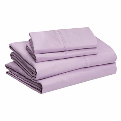 Picture of Amazon Basics Microfiber Sheet Set, Full, Frosted Lavender