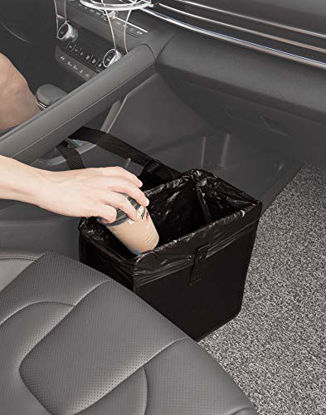 Picture of KMMOTORS Comfortable car Garbage can Useful car Wastebasket Multi-Functional Artificial Leather and Oxford Clothes car Organizer Enough Storage for Garbage (2. Premium Jopps, Garbage can)