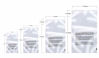 Picture of Poly Bags with Suffocation Warning 6x9", 8x10", 9x12", 11x14" - Combo Pack of 400 (100 Each Size) - Clear Poly Bags by Retail Supply Co - Resealable