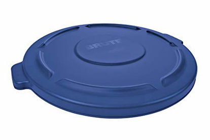 Picture of Rubbermaid Commercial Products - 1779734 1779733 Brute Heavy-Duty Round Trash/Garbage Lid, 55-Gallon, Blue