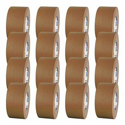 Picture of 3" Pro Gaff Gaffers Tape 55 yards length tan matte. Premium Heavy-Duty Gaffers Tape trusted by professional Gaffers. Made in the USA. Holds Tight, Easy to remove. (Pack of 16)