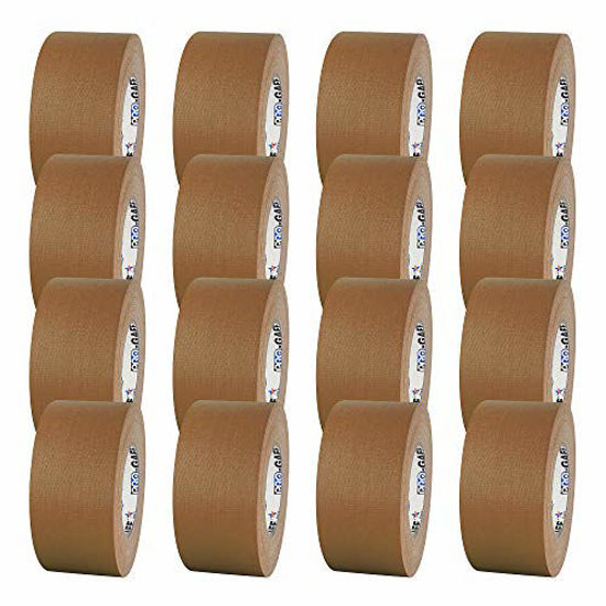 Picture of 3" Pro Gaff Gaffers Tape 55 yards length tan matte. Premium Heavy-Duty Gaffers Tape trusted by professional Gaffers. Made in the USA. Holds Tight, Easy to remove. (Pack of 16)