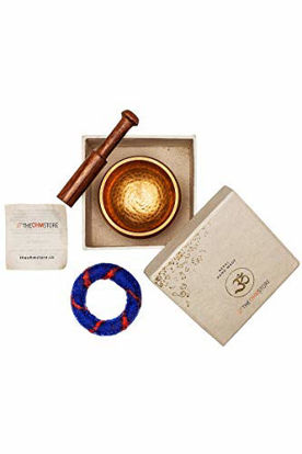 Picture of Tibetan Singing Bowl Set - Meditation Sound Bowl Handcrafted in Nepal for Healing and Mindfulness - With Gift Box
