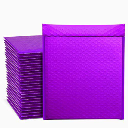 Picture of Metronic 25Pcs Poly Bubble Mailers, 8.5X12 Inch Padded Envelopes Bulk #2, Bubble Lined Wrap Polymailer Bags for Shipping/Packaging/Mailing Self Seal -Purple