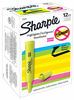 Picture of Sharpie Tank Highlighters | Chisel Tip Yellow Highlighter Pens, 12 Count