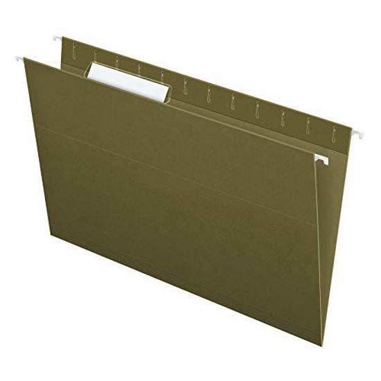 Picture of Pendaflex Recycled Hanging Folders, Legal Size, Standard Green, 1/3 Cut, 25/BX (81621)