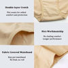 Picture of wirarpa Womens High Waisted Cotton Underwear Full Brief Panties Ladies No Ride Up Underpants 4 Pack Black Beige Size 7, Large