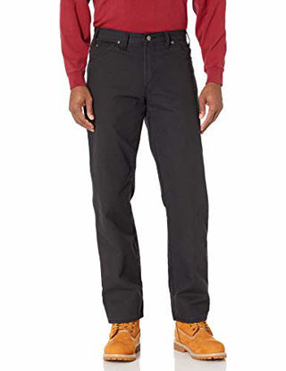 Picture of Dickies Men's Relaxed Fit Straight-Leg Duck Carpenter Jean, Black, 36W x 30L