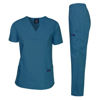 Picture of Dagacci Medical Uniform Women's Medical Scrub Set Top and Pant, Caribbean, S