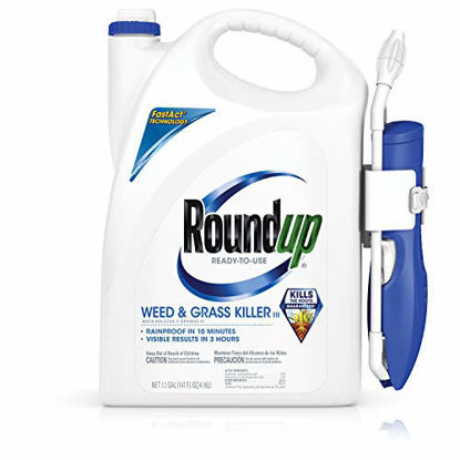 Picture of Roundup Ready-To-Use Weed & Grass Killer III with Comfort Wand, 1.1 gal.
