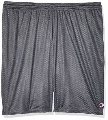 Picture of Champion Men's Long Mesh Short With Pockets,Granite Heather,LARGE