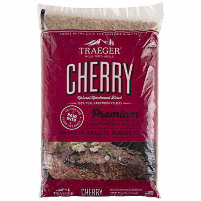 Picture of Traeger Grills PEL309 Cherry 100% All-Natural Hardwood Pellets Grill, Smoke, Bake, Roast, Braise and BBQ, 20 lb. Bag