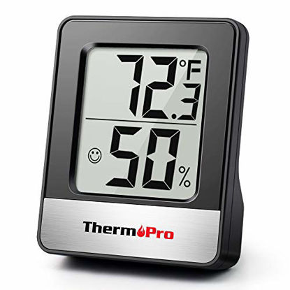 Picture of ThermoPro TP49 Digital Hygrometer Indoor Thermometer Humidity Meter Room Thermometer with Temperature and Humidity Monitor Mini Hygrometer Thermometer