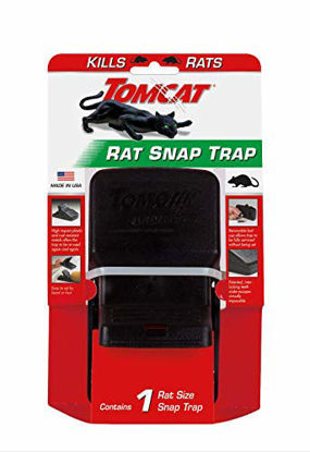 Picture of Tomcat Rat Snap Trap, 1 Rat Size Trap - Reusable - Effectively Kill Rats - Ideal for Home and Farm Use