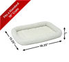 Picture of 18L-Inch White Fleece Dog Bed or Cat Bed w/ Comfortable Bolster | Ideal for "Toy" Dog Breeds & Fits an 18-Inch Dog Crate | Easy Maintenance Machine Wash & Dry | 1-Year Warranty