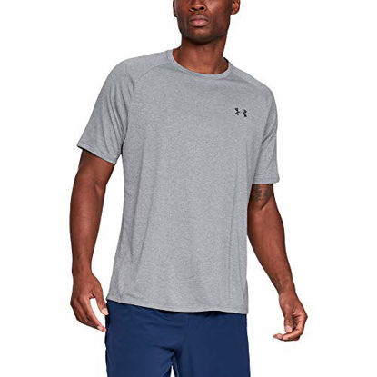 Picture of Under Armour Men's Tech 2.0 Short-Sleeve T-Shirt , Steel Light Heather (036)/Black , XX-Large Tall