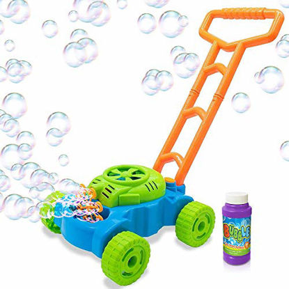 Picture of ArtCreativity Bubble Lawn Mower - Electronic Bubble Blower Machine - Fun Bubbles Blowing Push Toys for Kids - Bubble Solution Included - Best Birthday Gift for Boys, Girls, Toddlers
