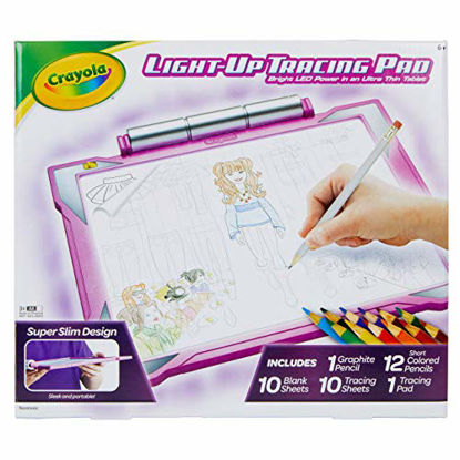 Picture of Crayola Light Up Tracing Pad Pink, Valentines Day Gifts for Kids, Gift for Girls & Boys, Age 6, 7, 8, 9