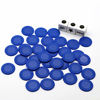 Picture of Annietfr Left Right Center Dice Game Set with 3 Dices + 36 Blue Chips - (Blue Chips).