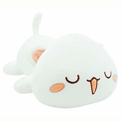 Picture of Cute Kitten Plush Toy Stuffed Animal Pet Kitty Soft Anime Cat Plush Pillow for Kids (White B, 20")