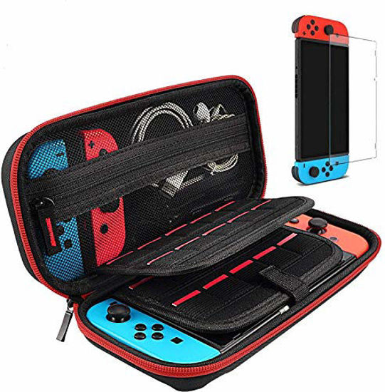 Nintendo switch case on sale and screen protector
