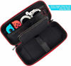 Picture of Hestia Goods Switch Case and Tempered Glass Screen Protector for Nintendo Switch - Deluxe Hard Shell Travel Carrying Case, Pouch Case for Nintendo Switch Console & Accessories, Streak Red