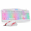 Picture of Redragon S101 Wired Gaming Keyboard and Mouse Combo RGB Backlit Gaming Keyboard with Multimedia Keys Wrist Rest and Red Backlit Gaming Mouse 3200 DPI for Windows PC Gamers (White)