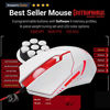 Picture of Redragon S101 Wired Gaming Keyboard and Mouse Combo RGB Backlit Gaming Keyboard with Multimedia Keys Wrist Rest and Red Backlit Gaming Mouse 3200 DPI for Windows PC Gamers (White)